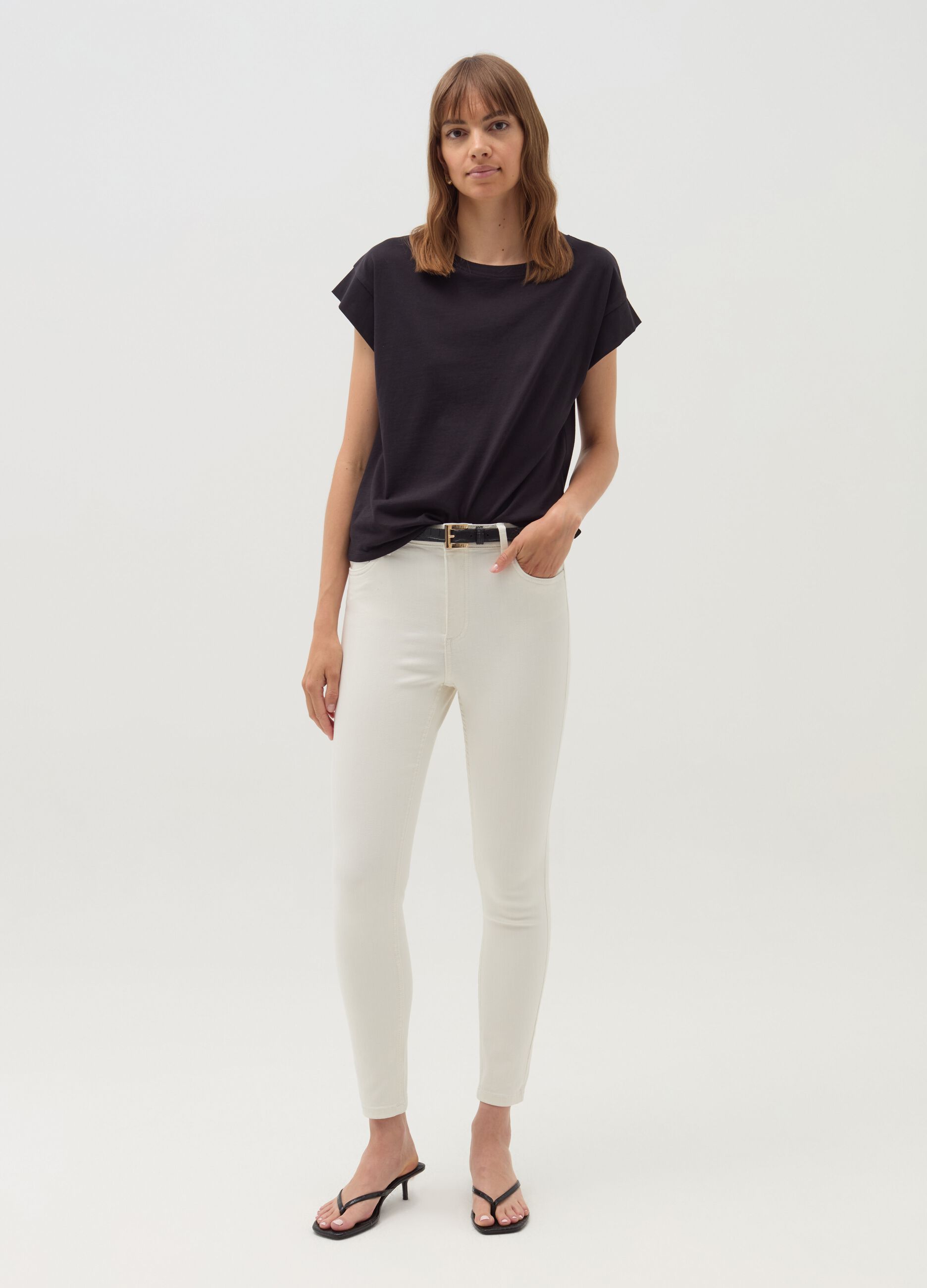 OVS T-shirt in cotone con maniche a kimono