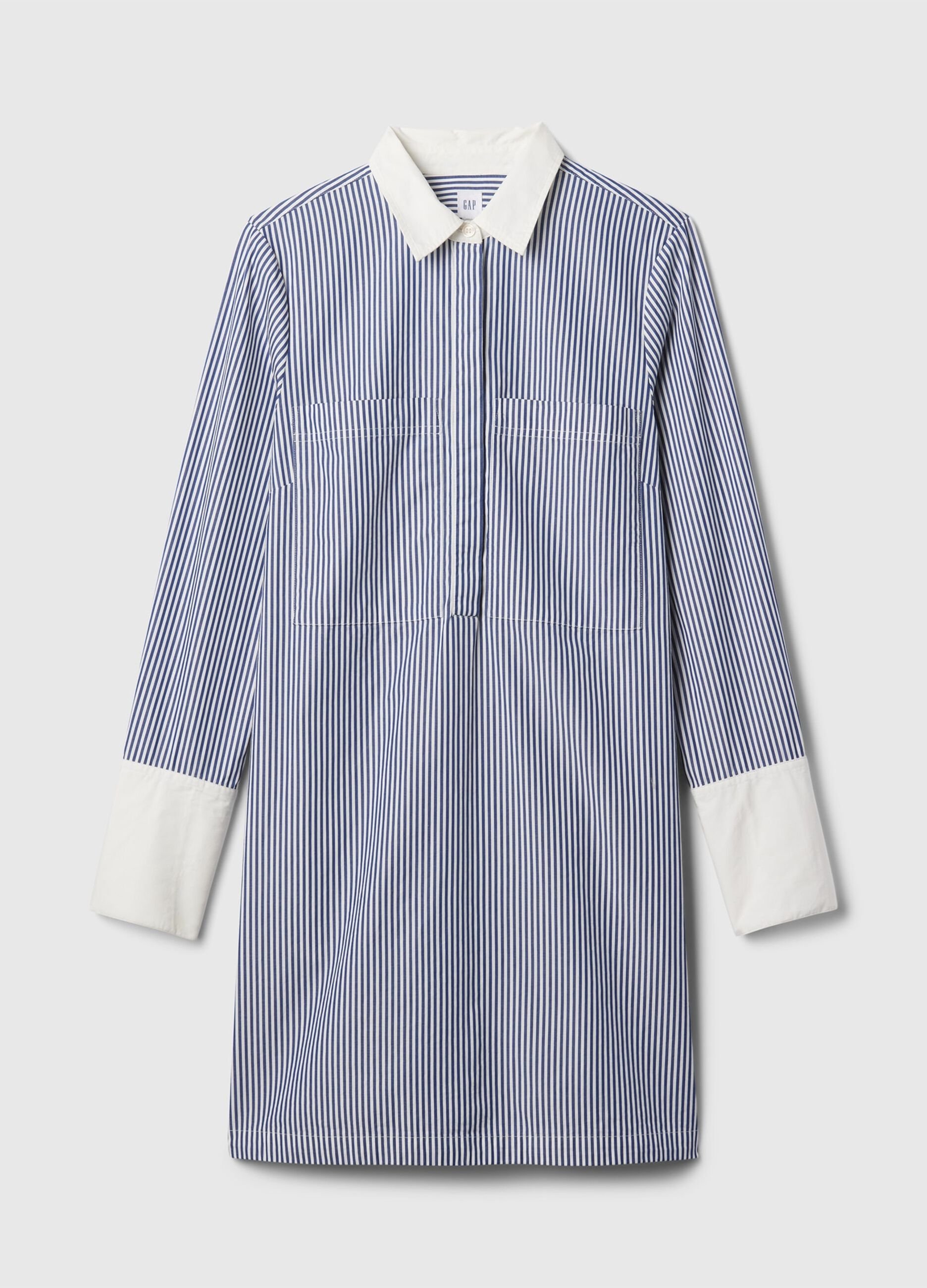 Vestito corto chemisier a righe