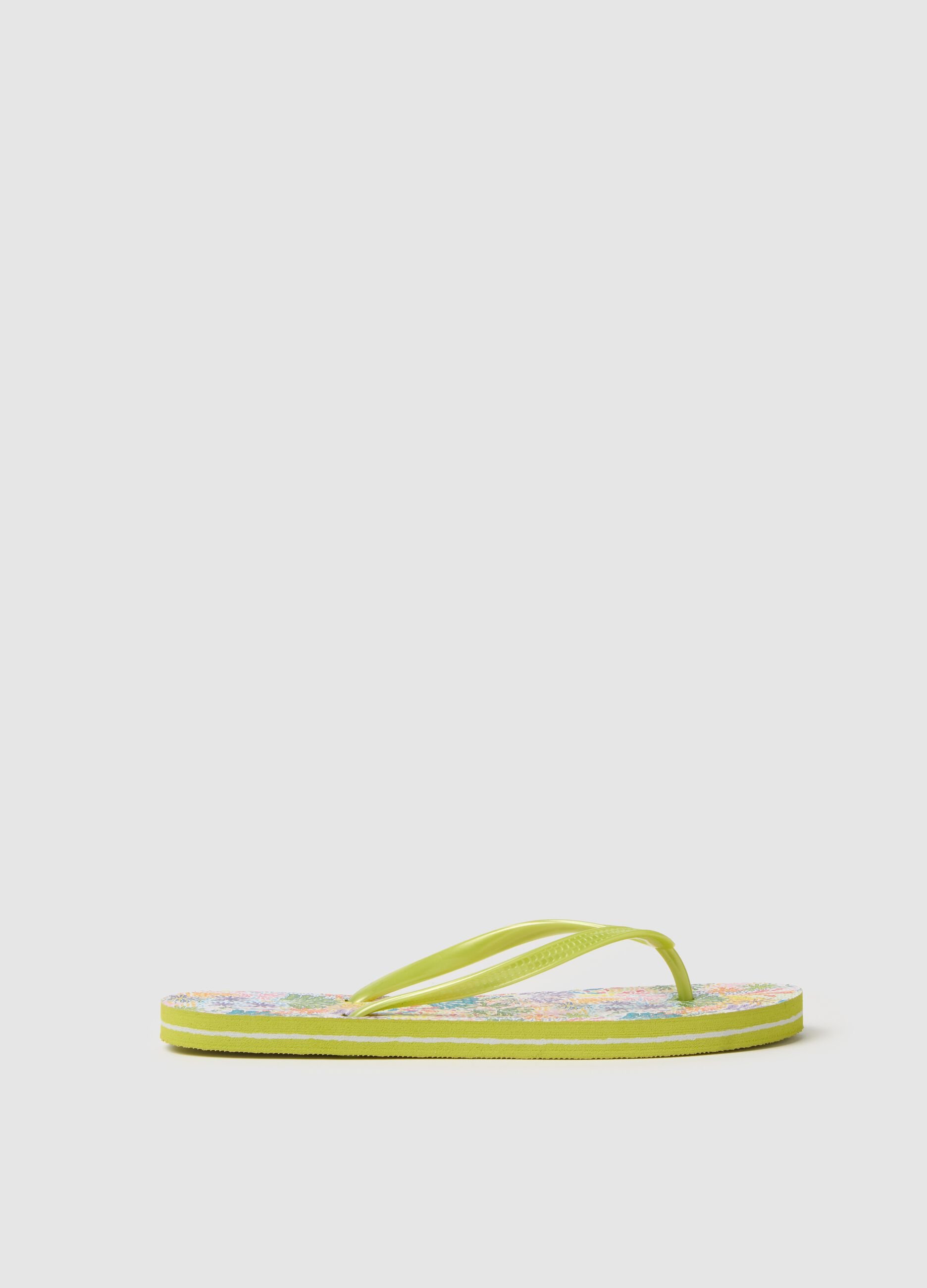 Women's multicolour flip-flops