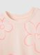 Girls' pink pure cotton regular fit t-shirt_3
