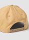 Beige pure cotton baseball cap with lettering_2