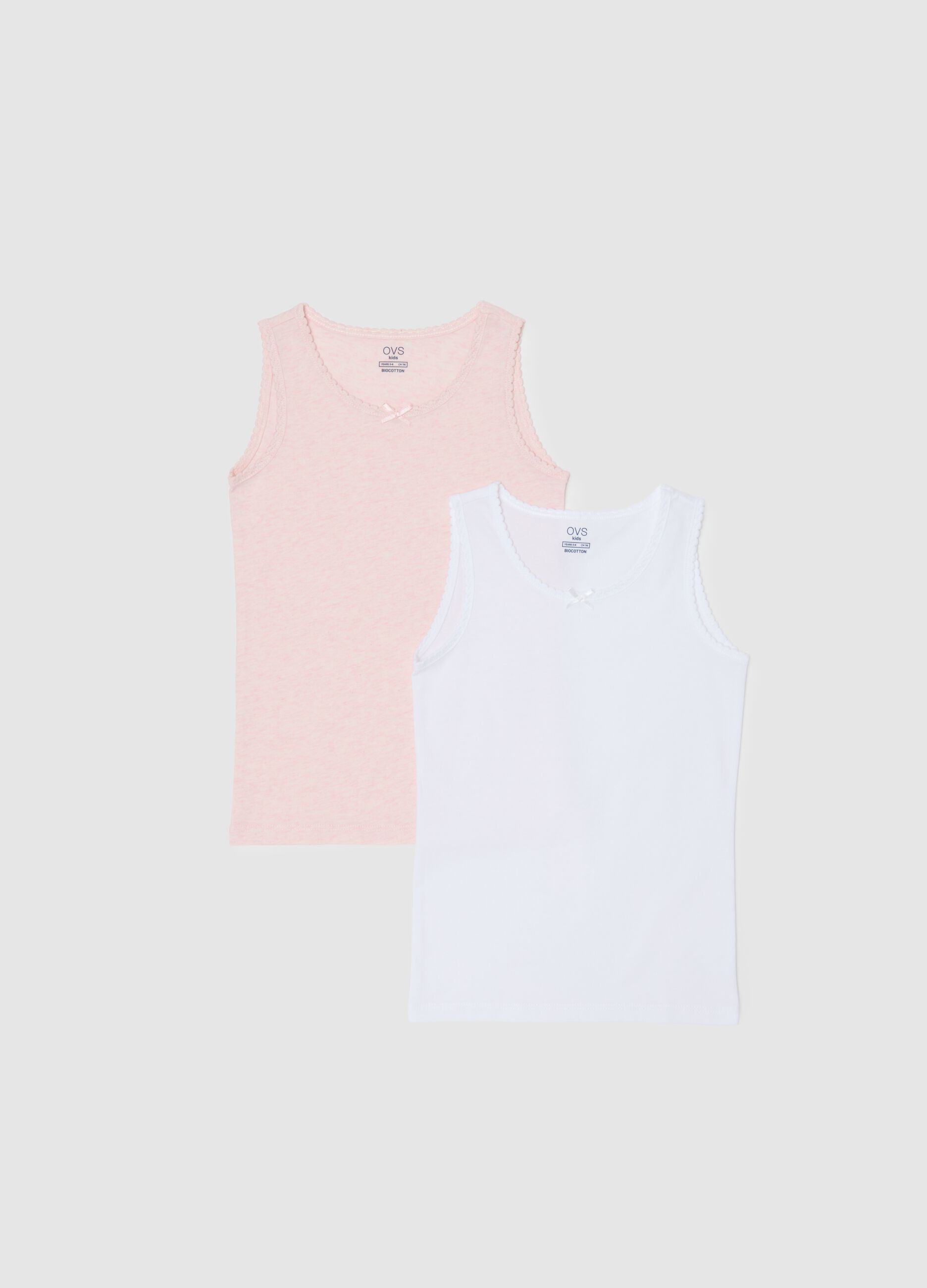 Pink pure cotton vest