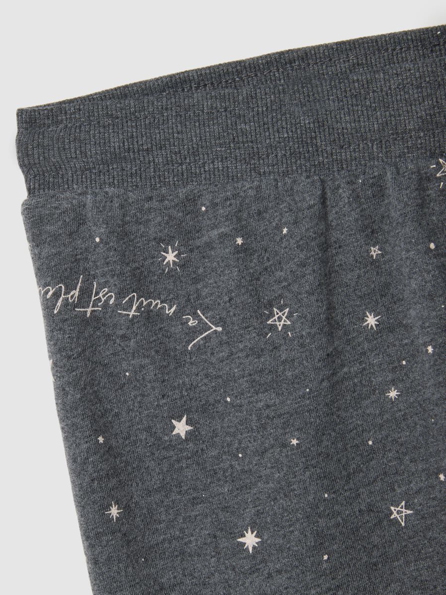 Pantaloni pigiama in misto cotone grigi_5