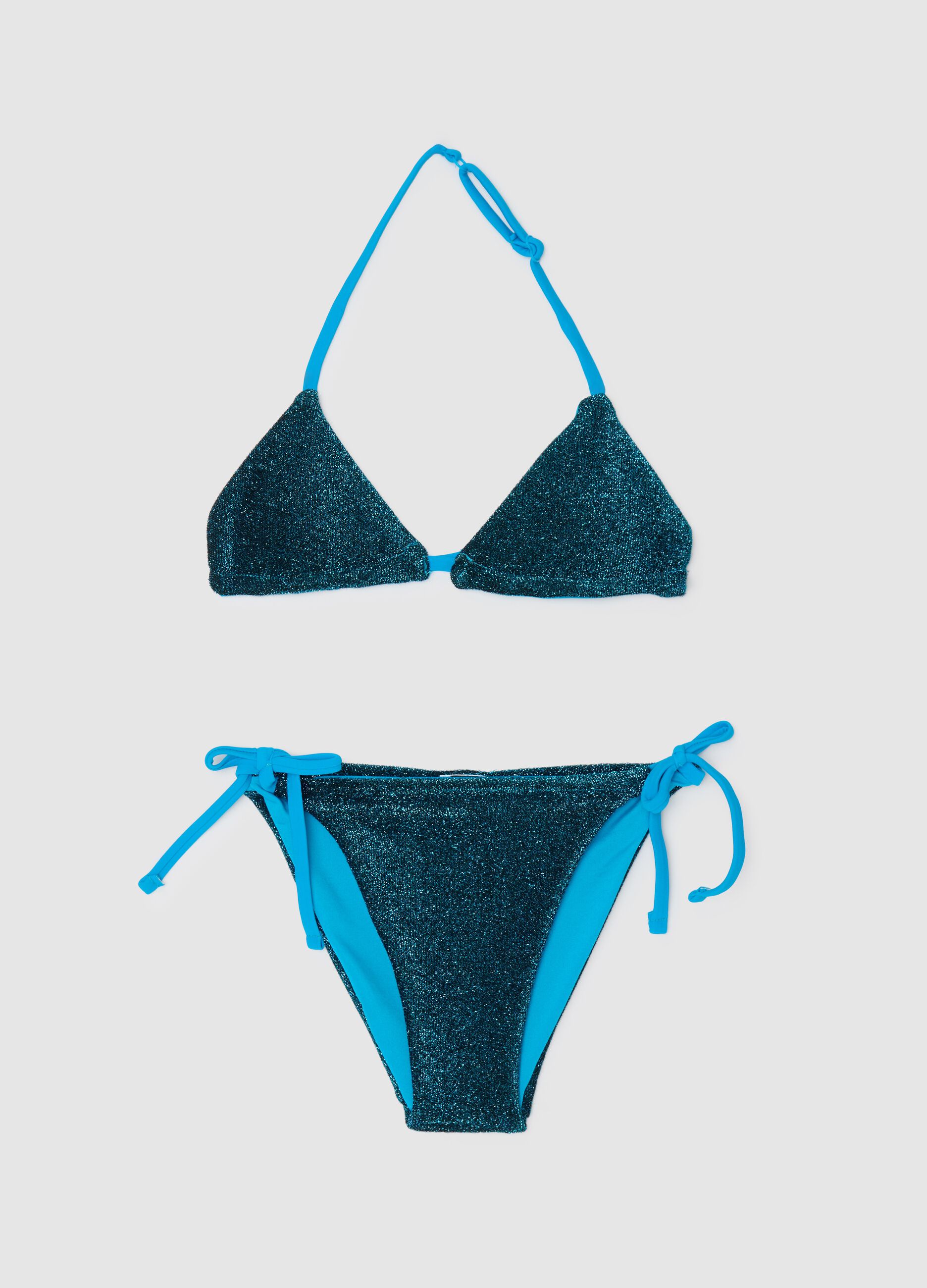 Girls' Bikini in Multicoloured Stretch Blend