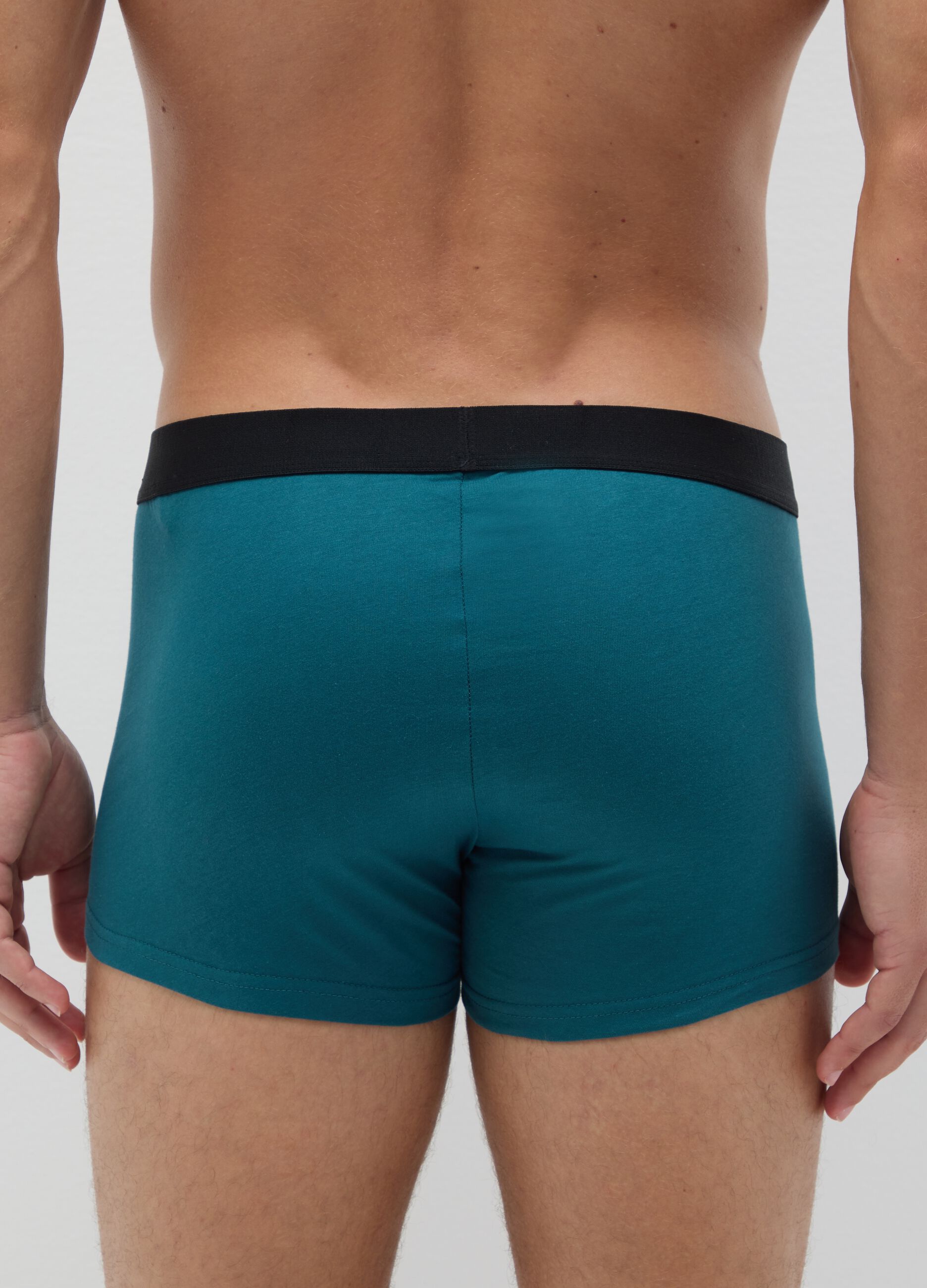 Blue Pure Cotton Boxer Set Regular Fit