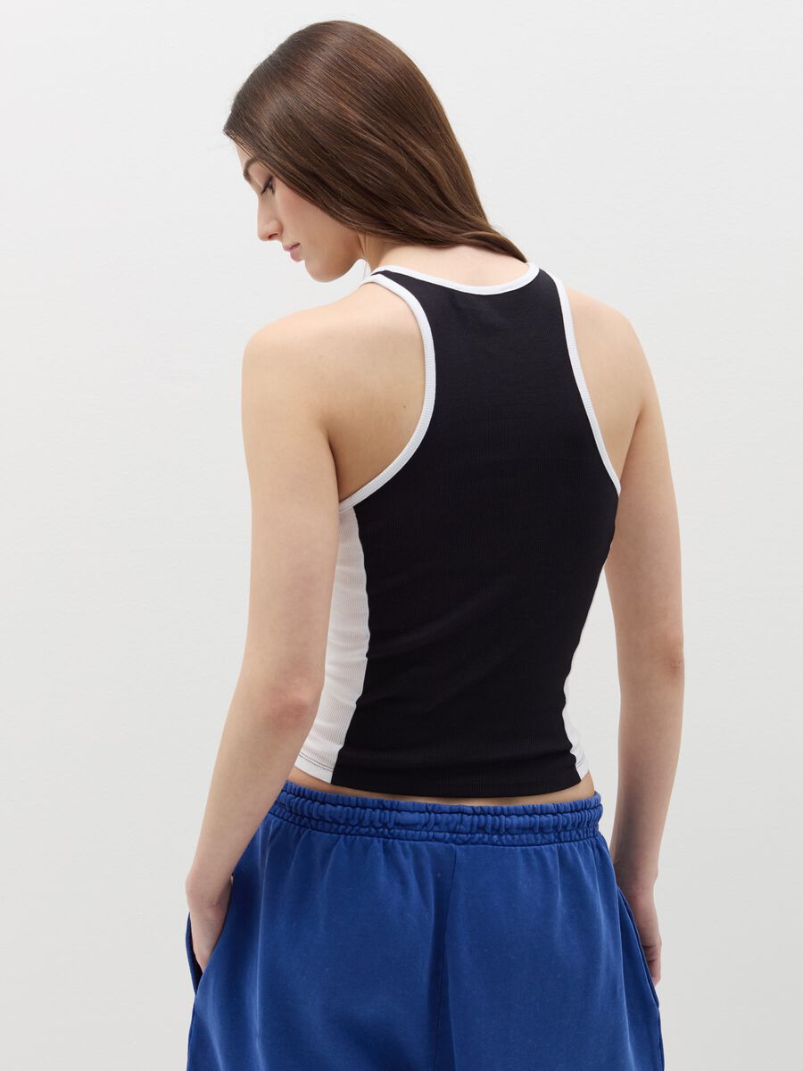 B.ANGEL X THE SEA BEYOND cropped tank top with zip_3