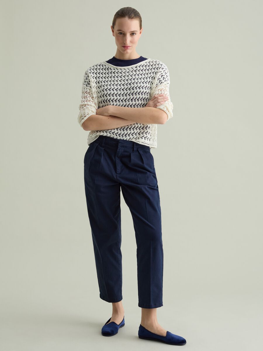 Knit top with boat neck_1