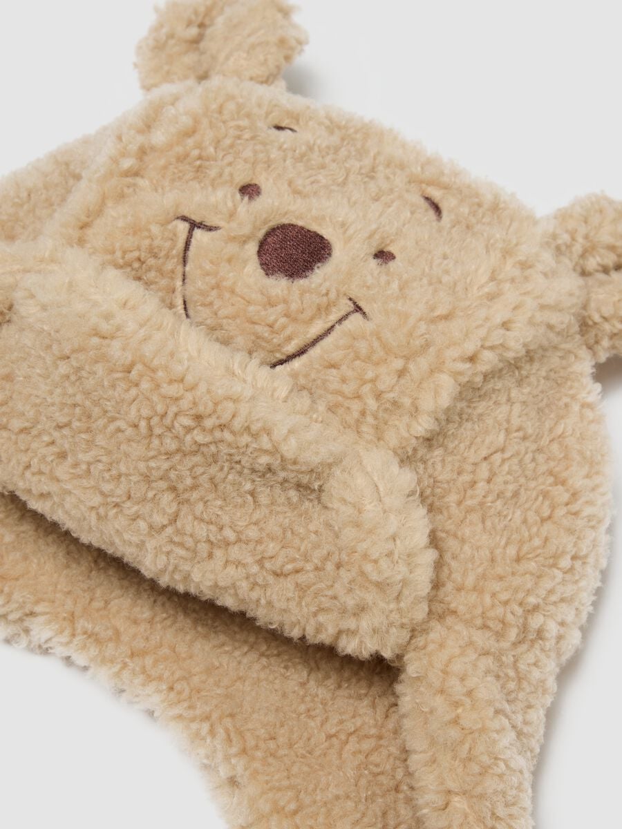 Cappello beige con orecchie applicate e ricamo Winnie The Pooh_2