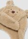 Beige hat with appliqu&eacute; ears and Winnie the Pooh embroidery_2