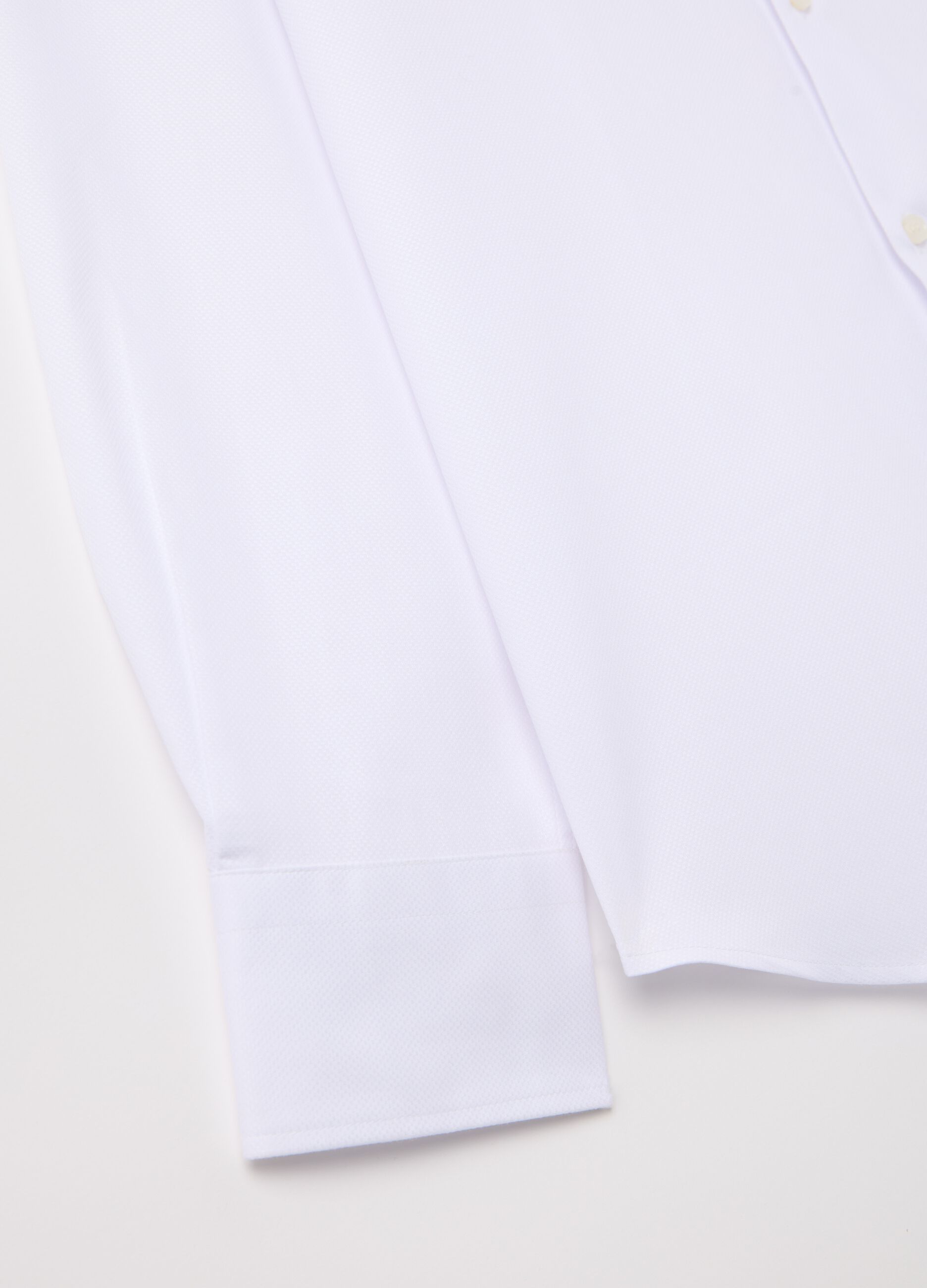 Camicia slim fit easy iron bianco