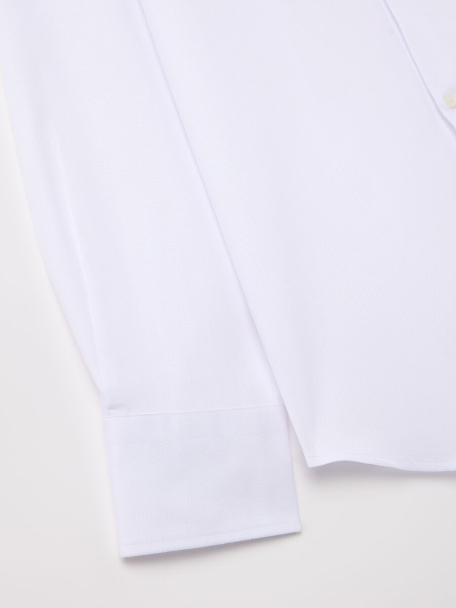 White slim-fit easy-iron shirt_5