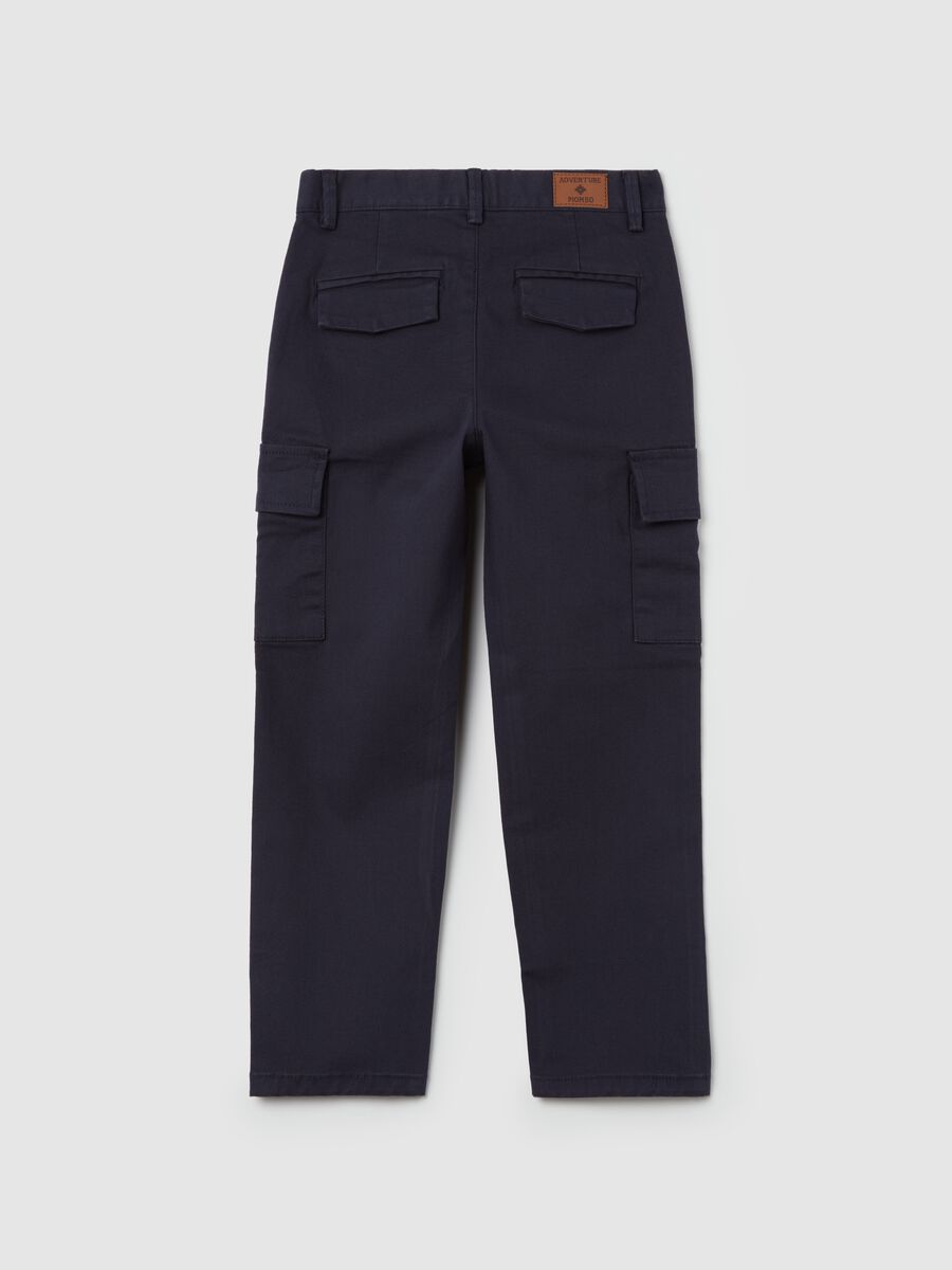 Pantaloni cargo in cotone stretch_4