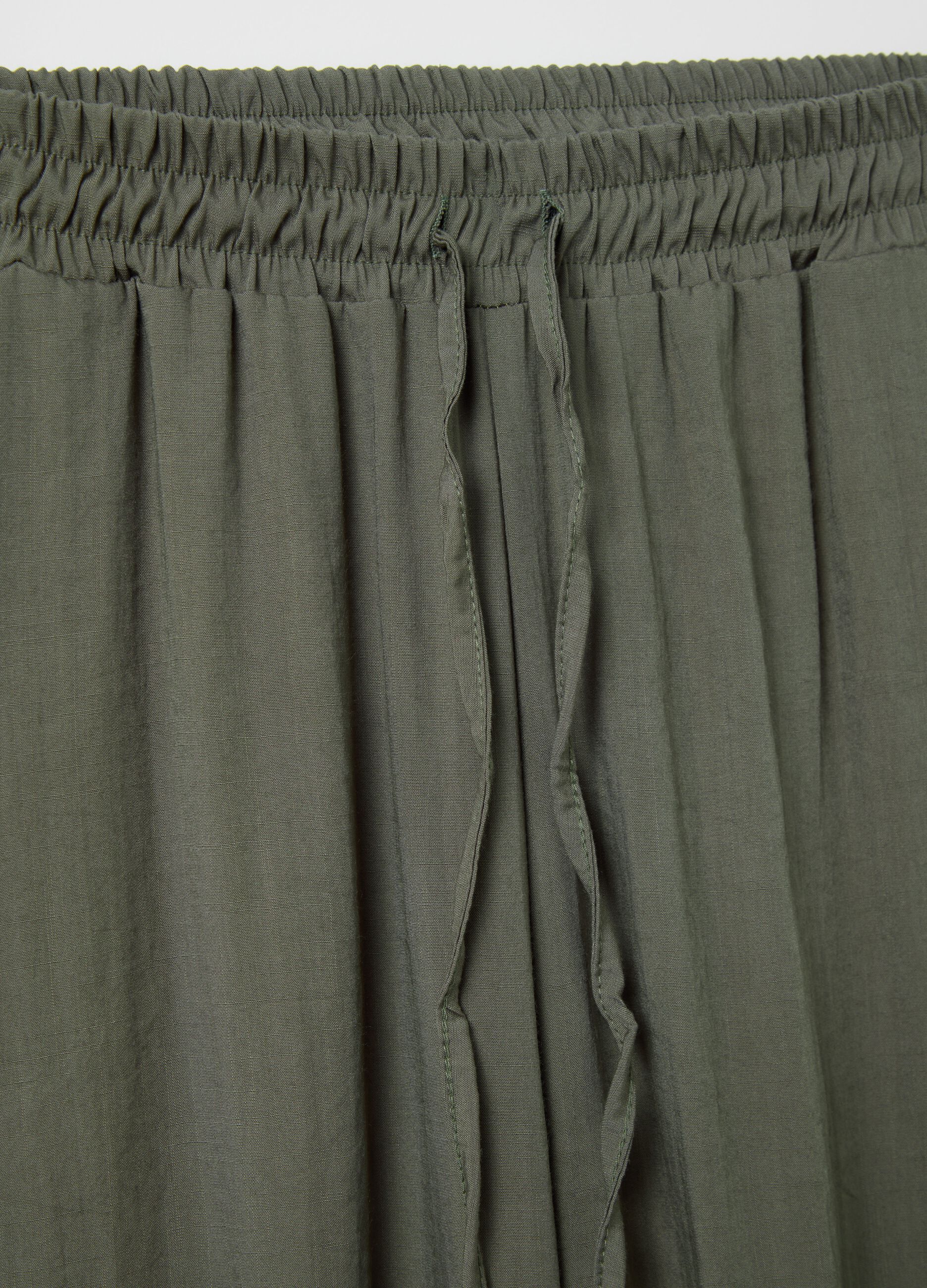 Green wide-leg trousers