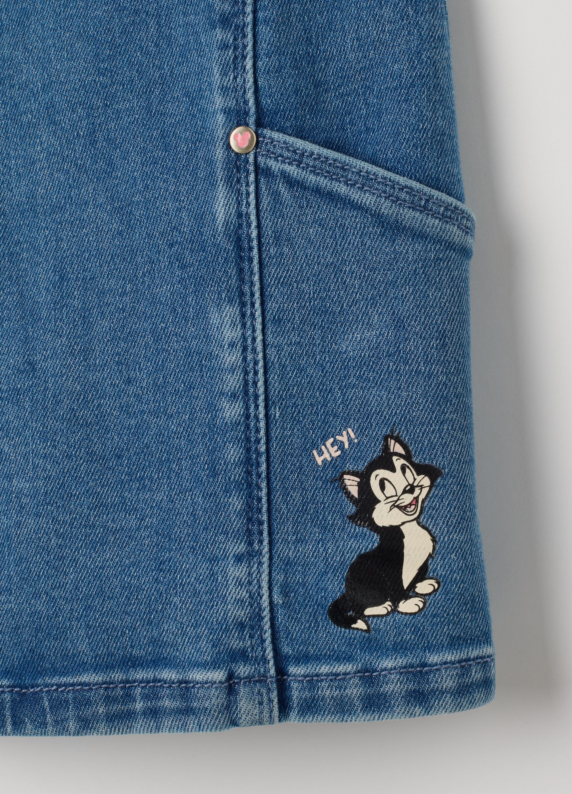 Vestito da bambina in denim elasticizzato