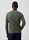 Green long-sleeve stretch cotton top with GAP logo_2