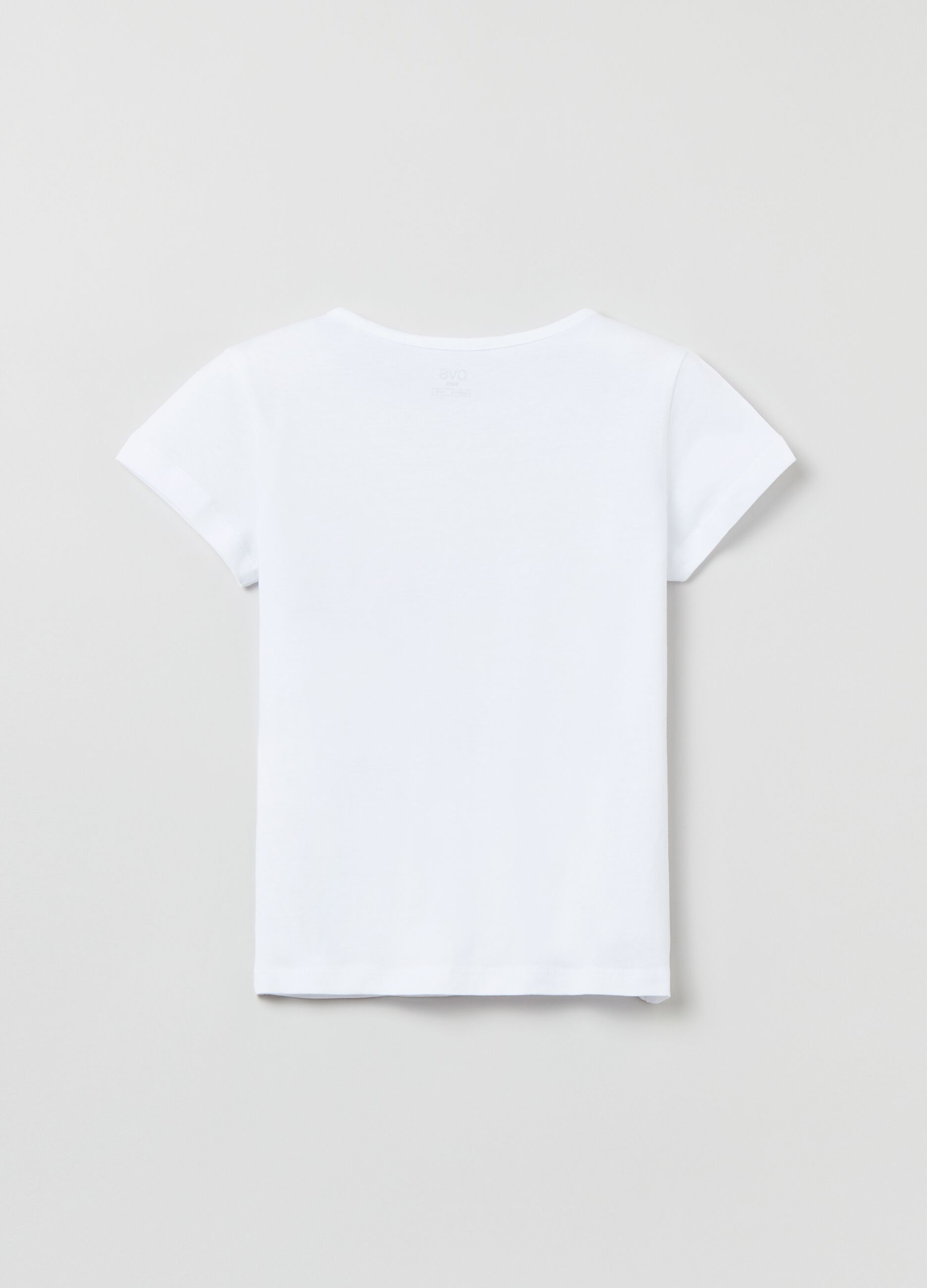 T-shirt in cotone con stampa ciliegie