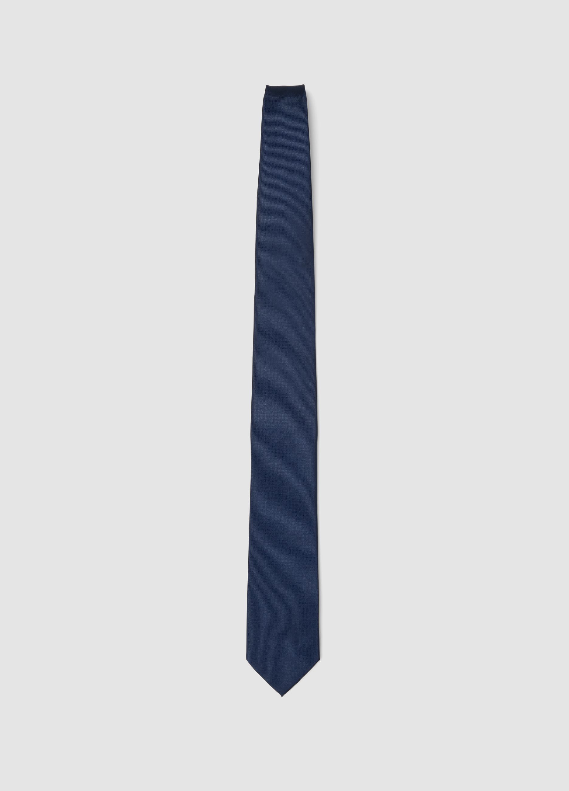 Blue tie, 7.5 cm blade