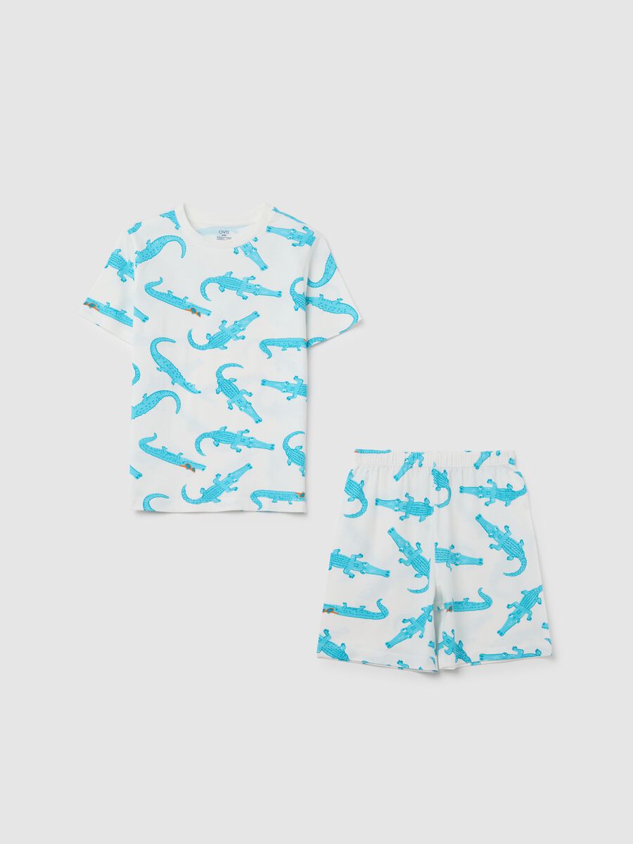 Children's pyjama in pure white cotton regular fit_0