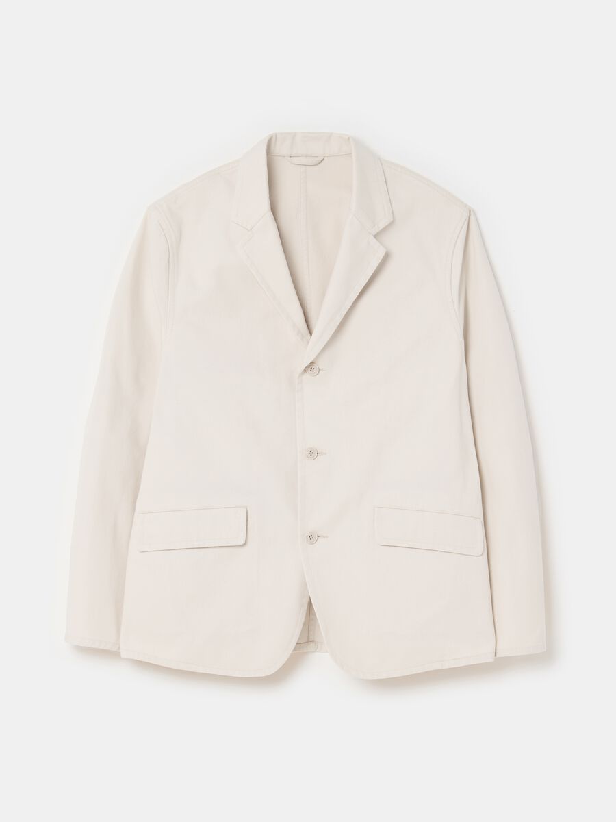 Selection single-breasted blazer in cotton_3