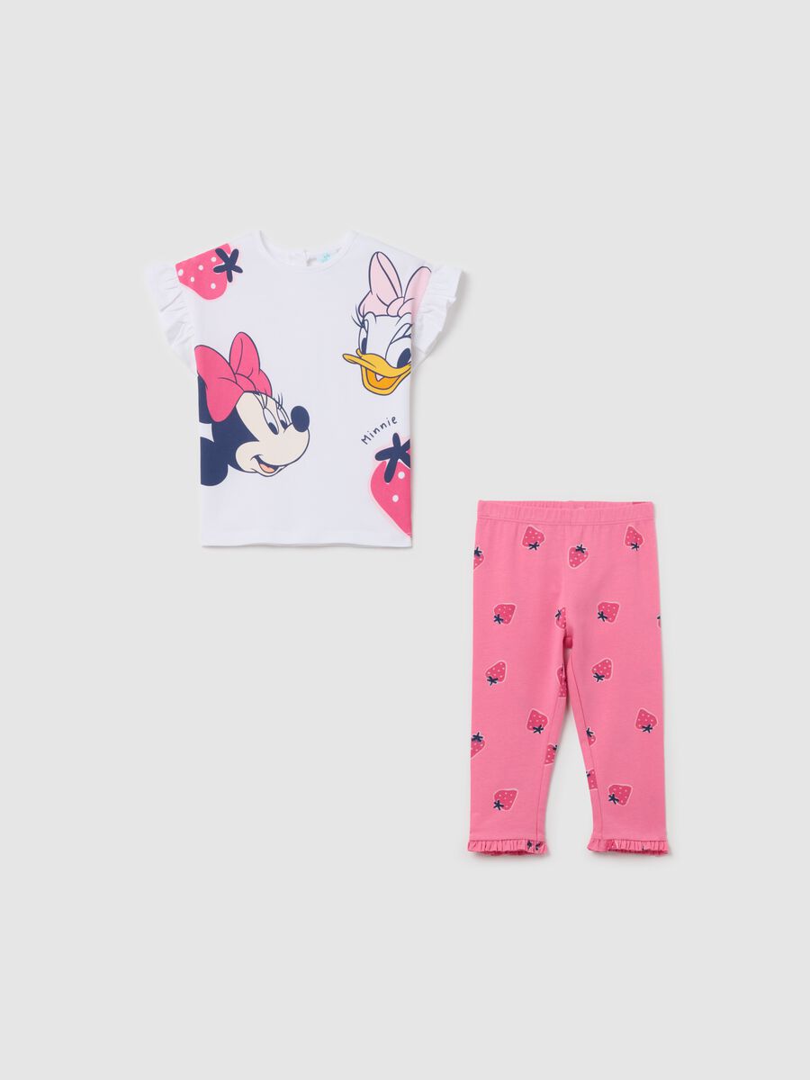 Stretch cotton jogging set with Minnie Mouse and Daisy Duck print_0