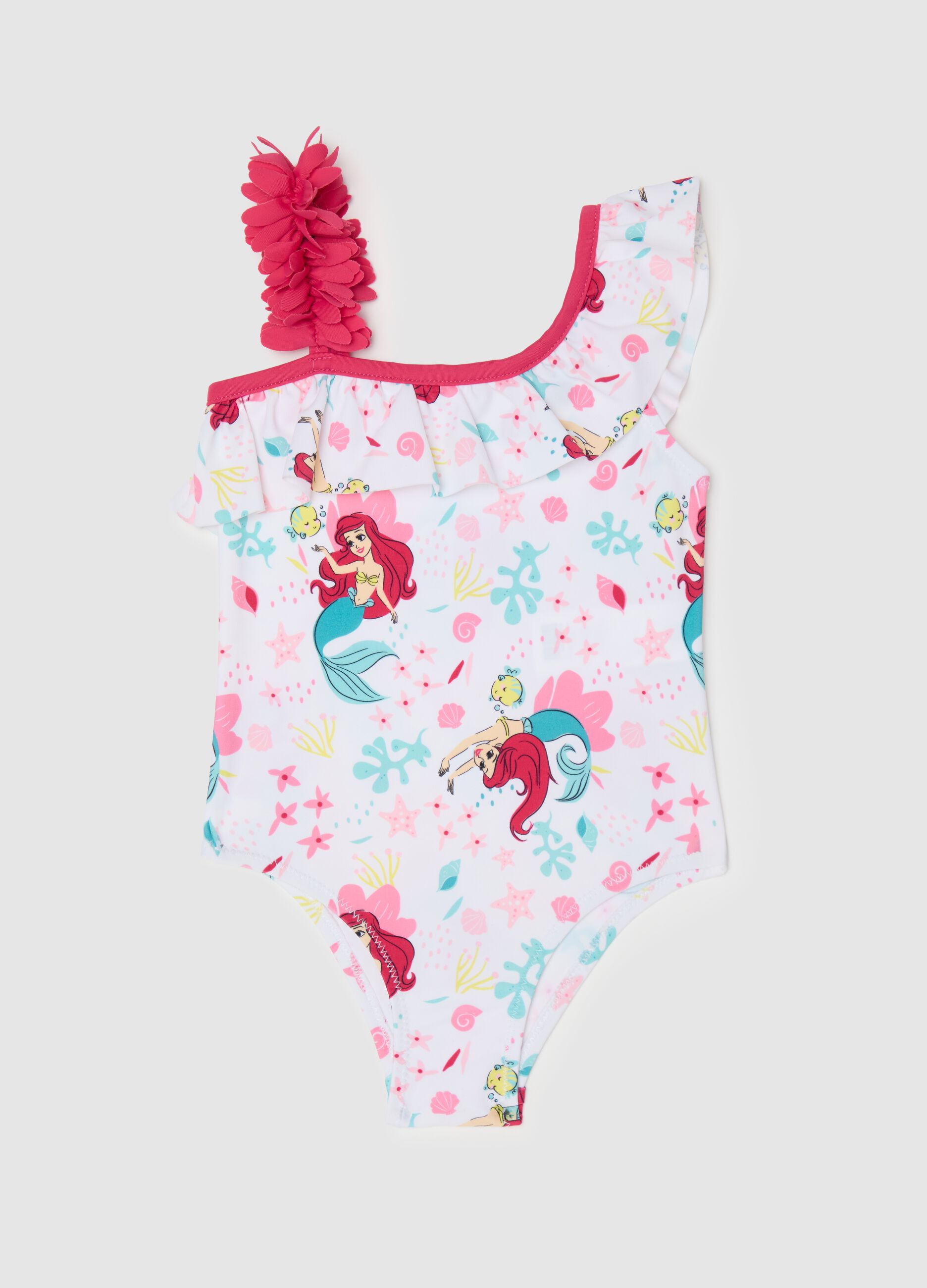 One-piece girls’ costume in a stretch blend fabric with regular fit.