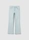 Girls' Light Blue Stretch Cotton Flare Jeans_3