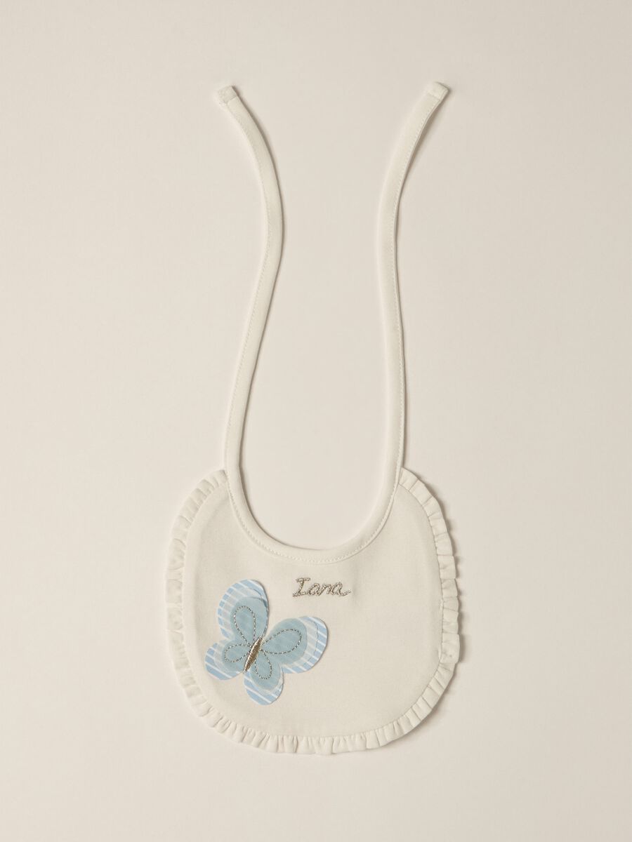 IANA Baby Stretch Cotton Bib for Girls_0