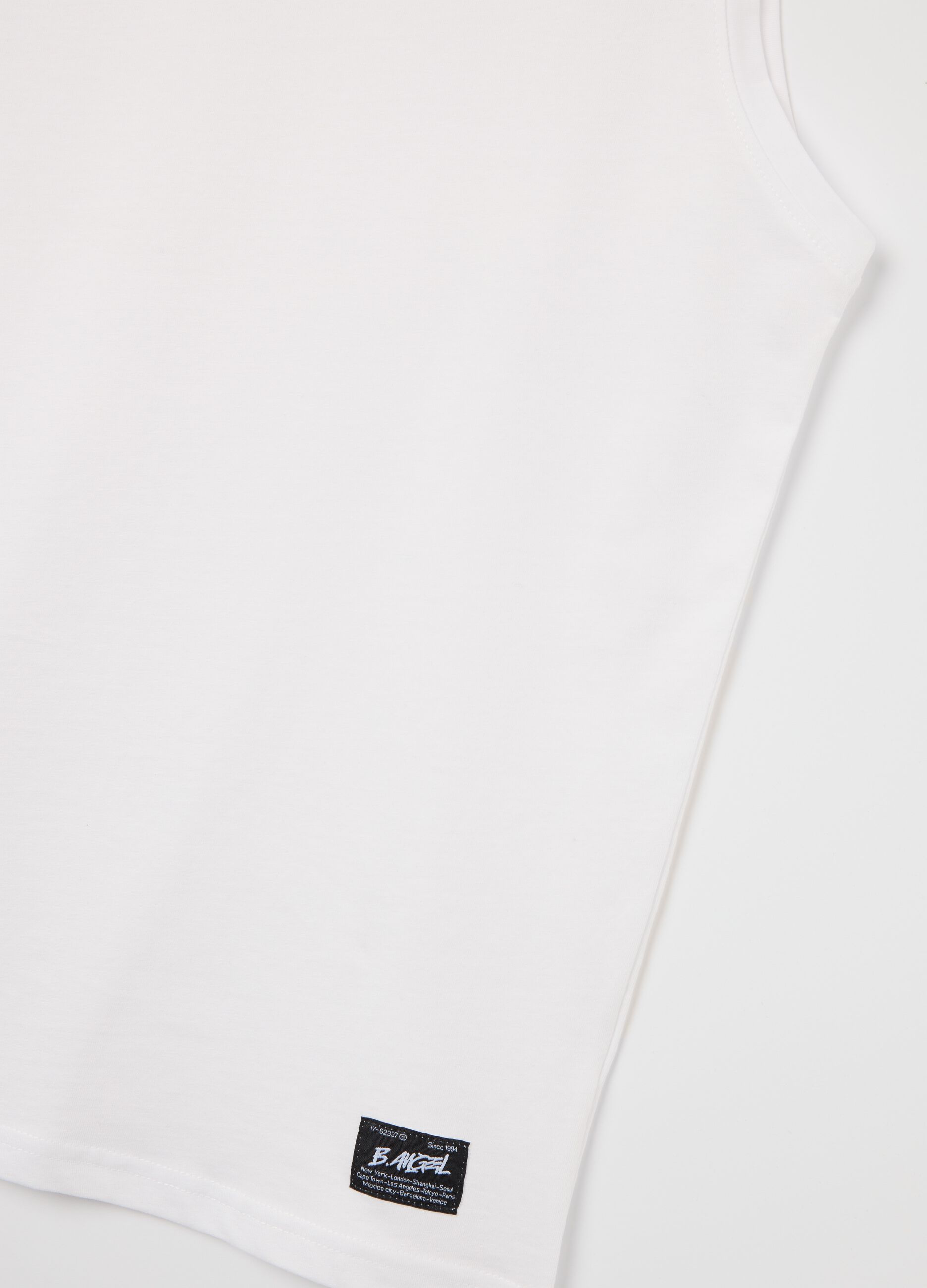 Cotton racerback vest with round neck