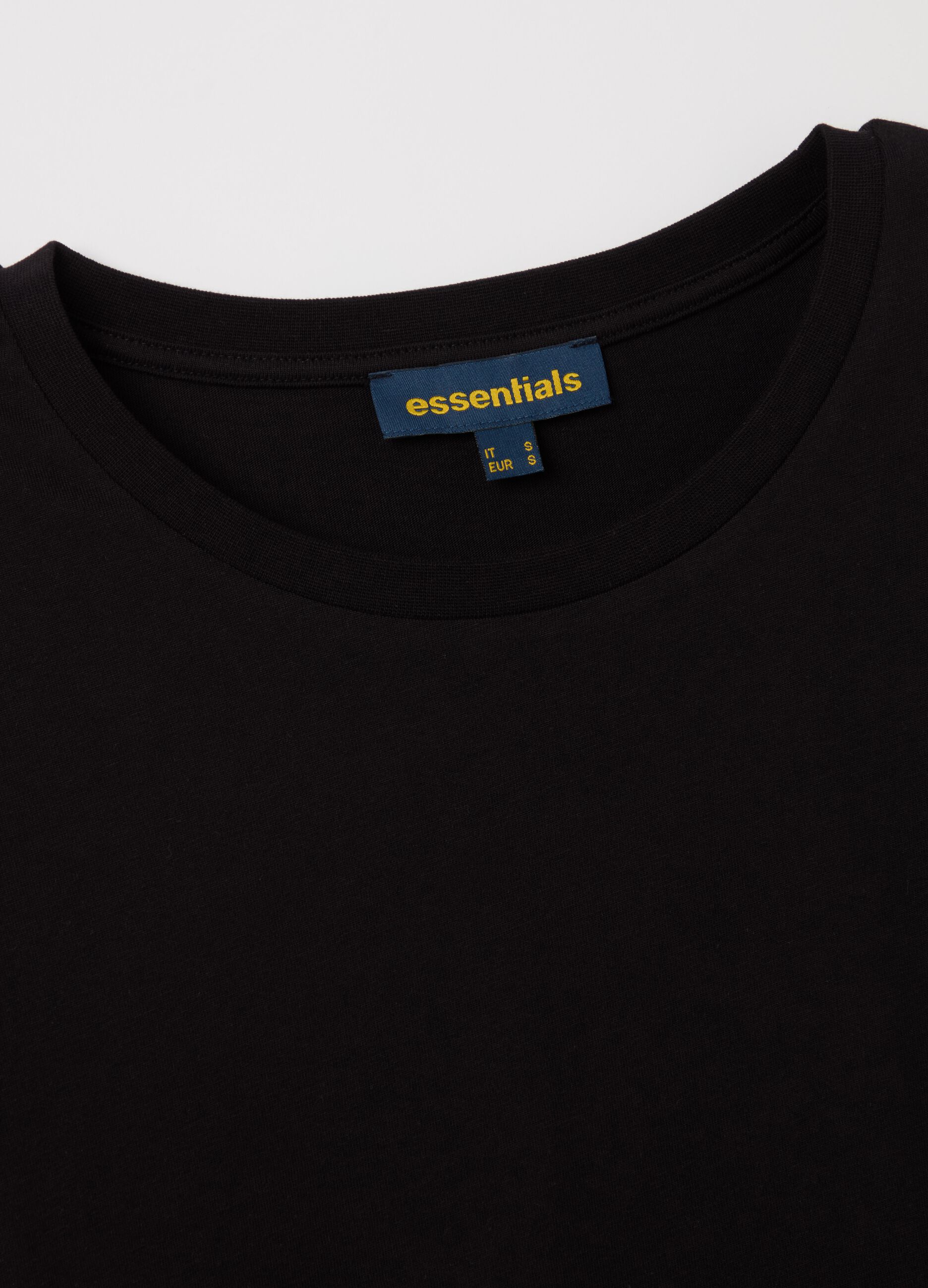 Essentials short black dress in cotton