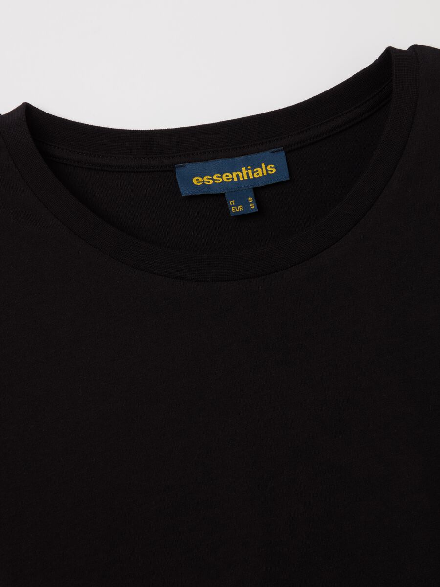 Essentials short black dress in cotton_5