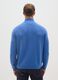 Blue turtleneck sweater regular fit with short zip_2