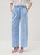 Light Blue Wide-Leg Pure Cotton Paisley Print Trousers &ndash; Regular Fit_1