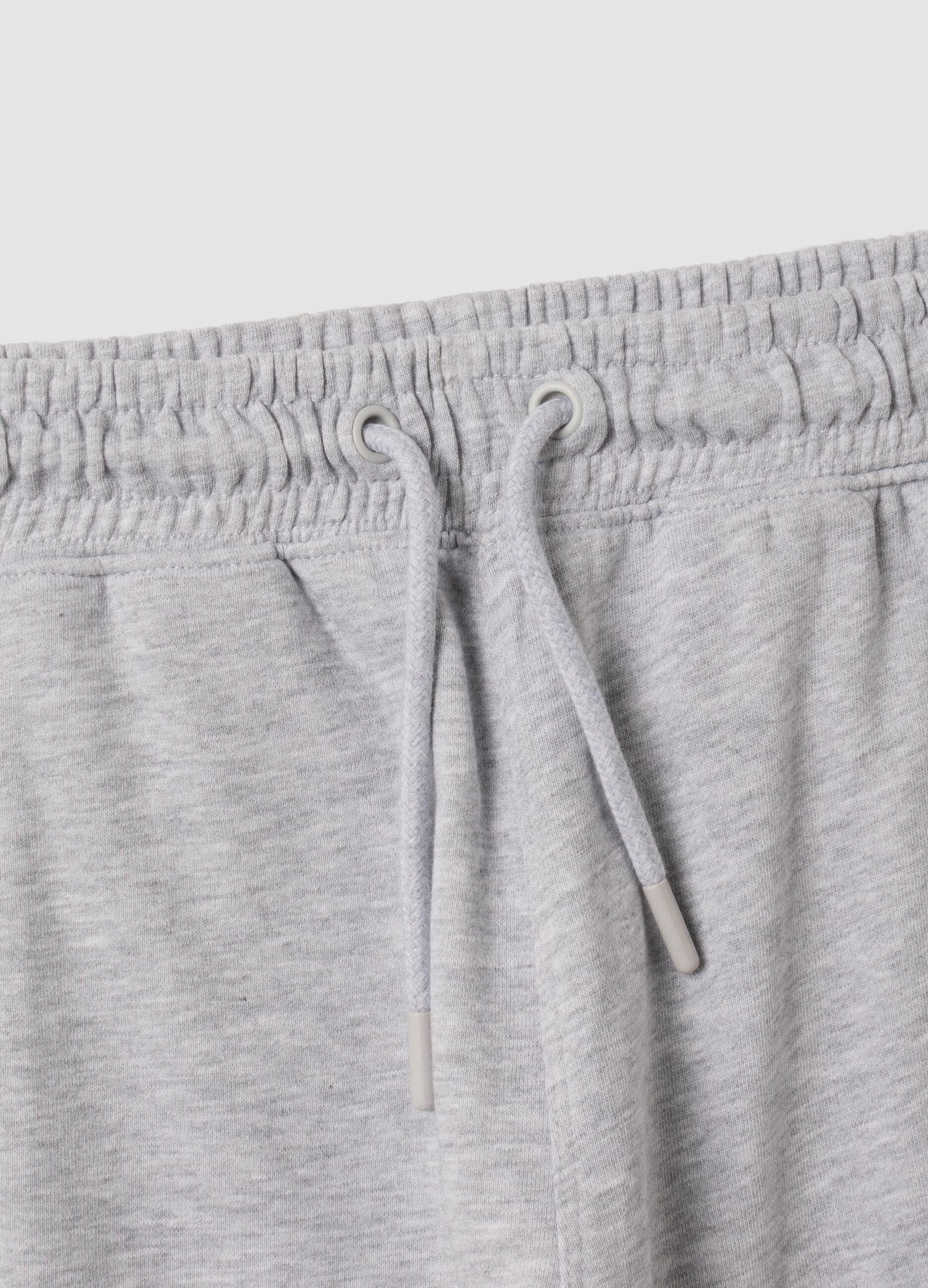 Grey pure cotton joggers with print, comfort fit for boys