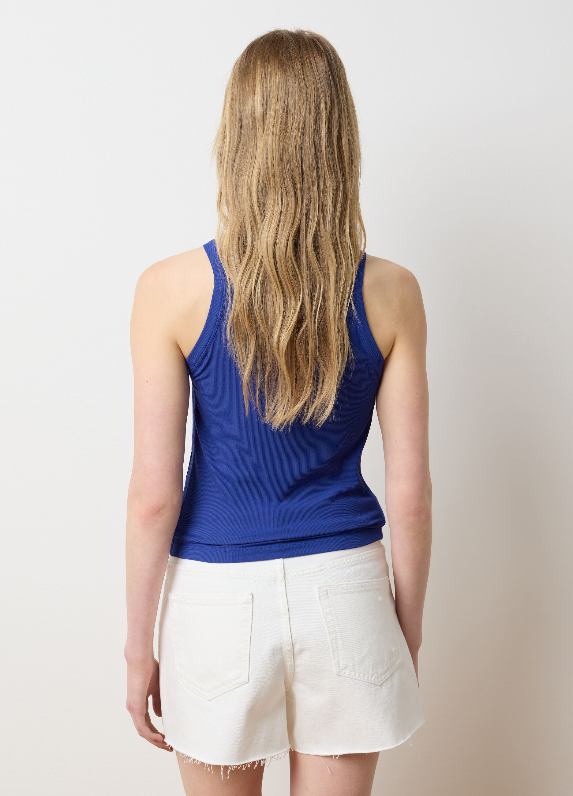 Top Blue Modal Stretch Tank Top