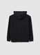 Black cotton boy's hoodie in regular fit_1