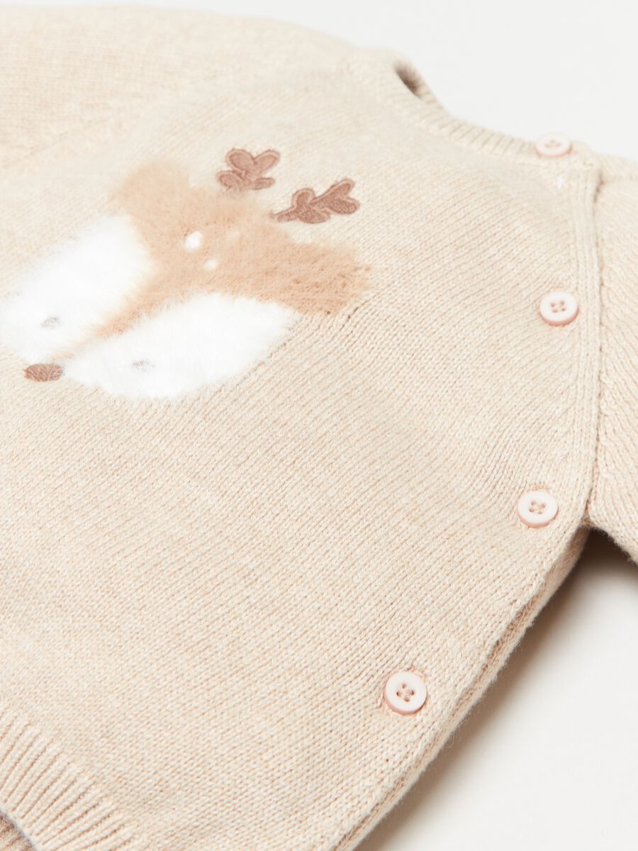 Set in maglia con disegno renna_2