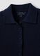 Cardigan blu in misto lana con colletto polo regular fit_5
