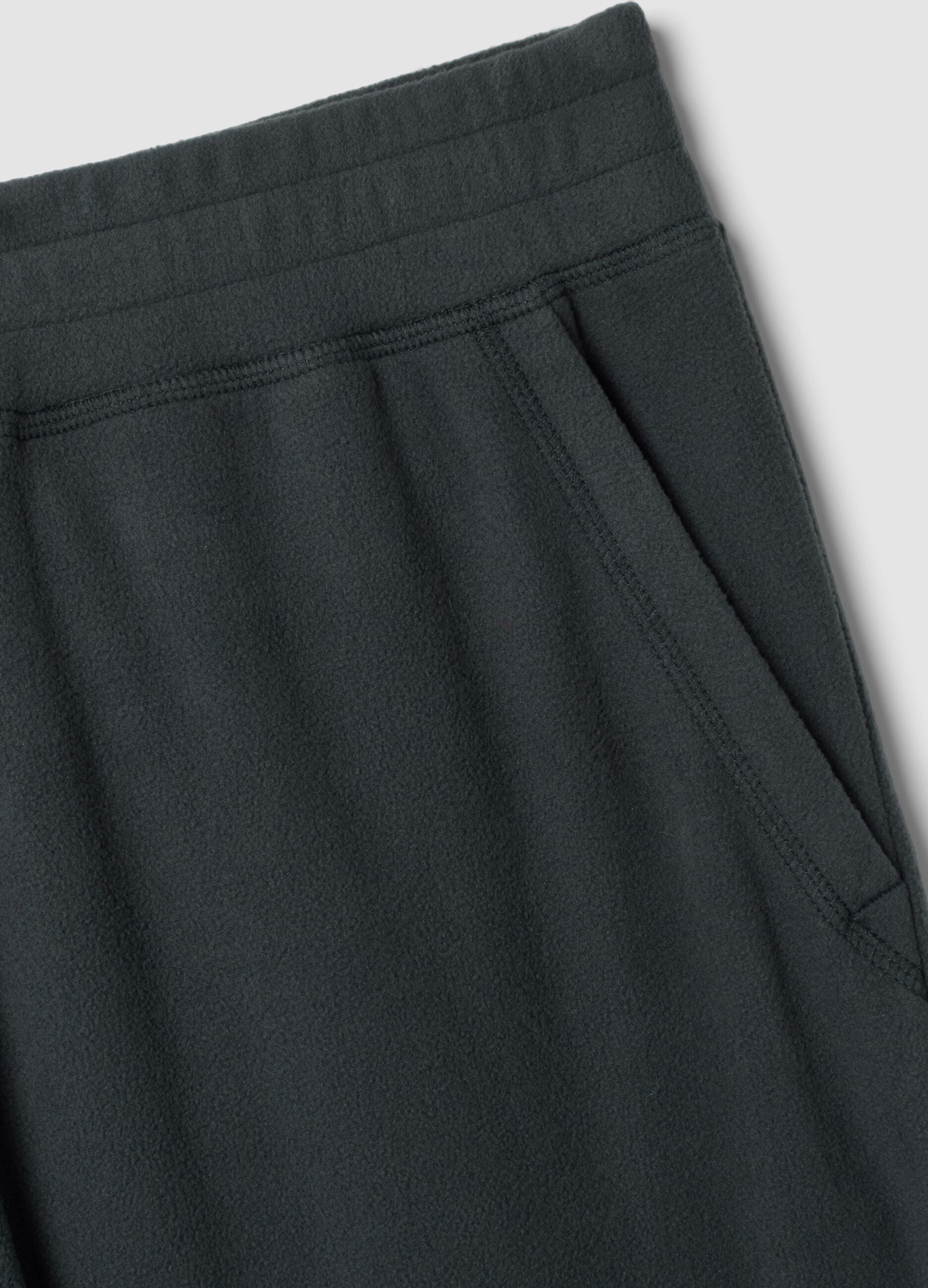 Grey fleece jogger trousers, regular fit