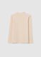 Girls' beige pure cotton regular fit sweater_1