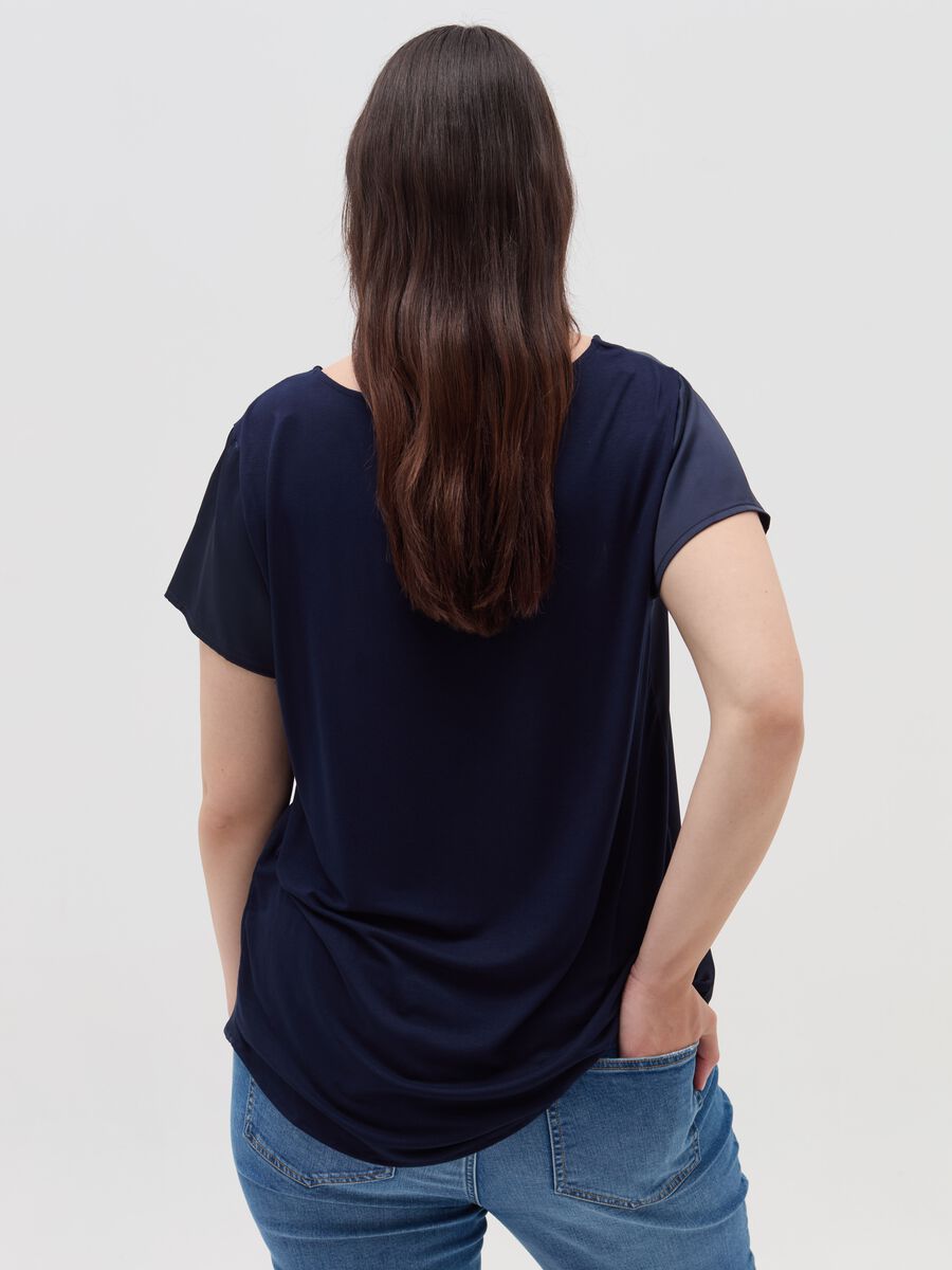 Blusa in tessuto combinato Curvy_4