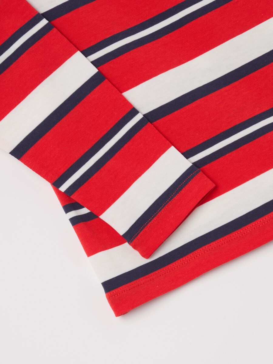 Long-sleeved T-shirt in striped cotton._3