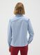 Blue slim fit cotton blend shirt_2