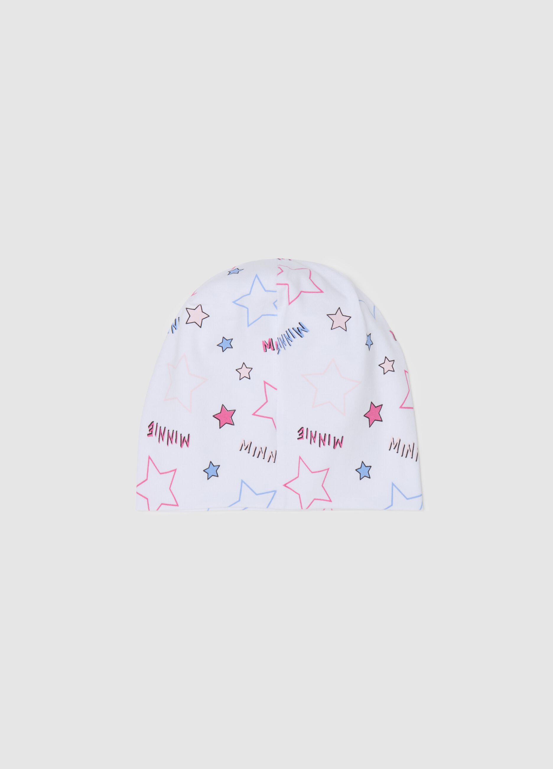 Jersey hat with Minnie Mouse print