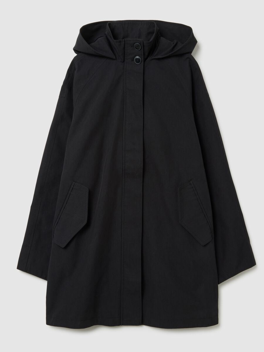 Black cotton-blend jacket regular fit_4