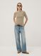 White striped stretch viscose T-shirt_1