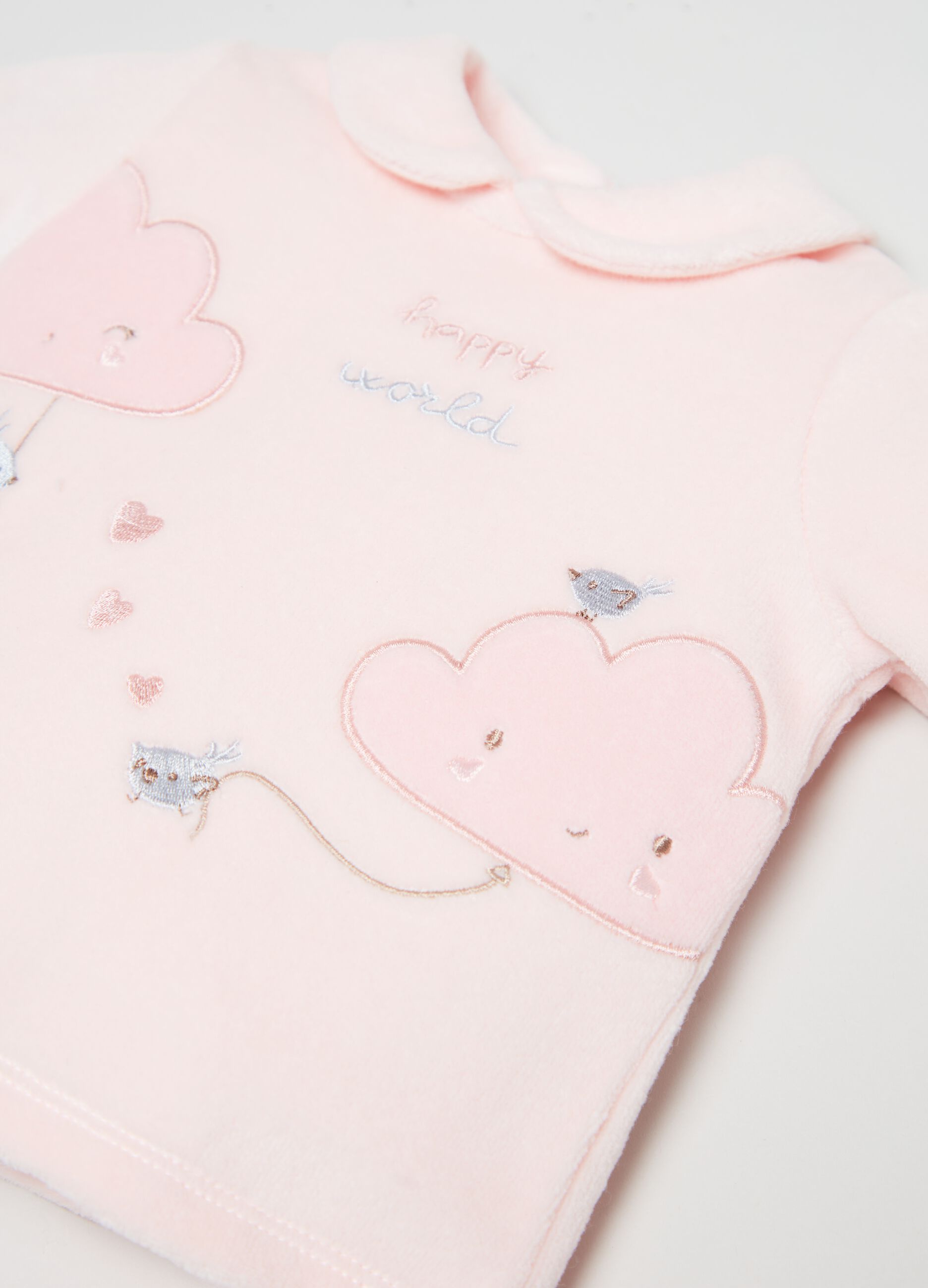 Set t-shirt con ricamo e ghettine_2