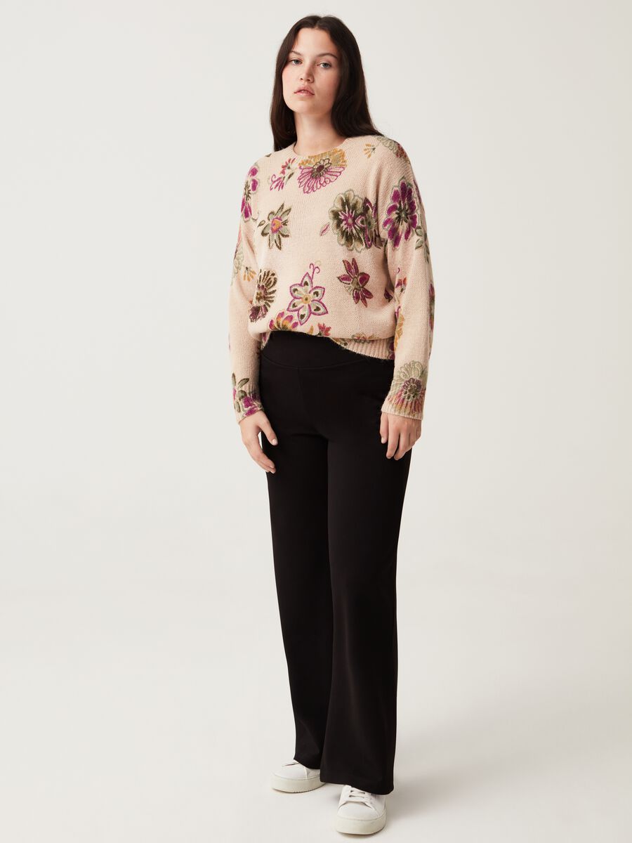 Pantaloni wide leg in jersey Curvy MYA_0