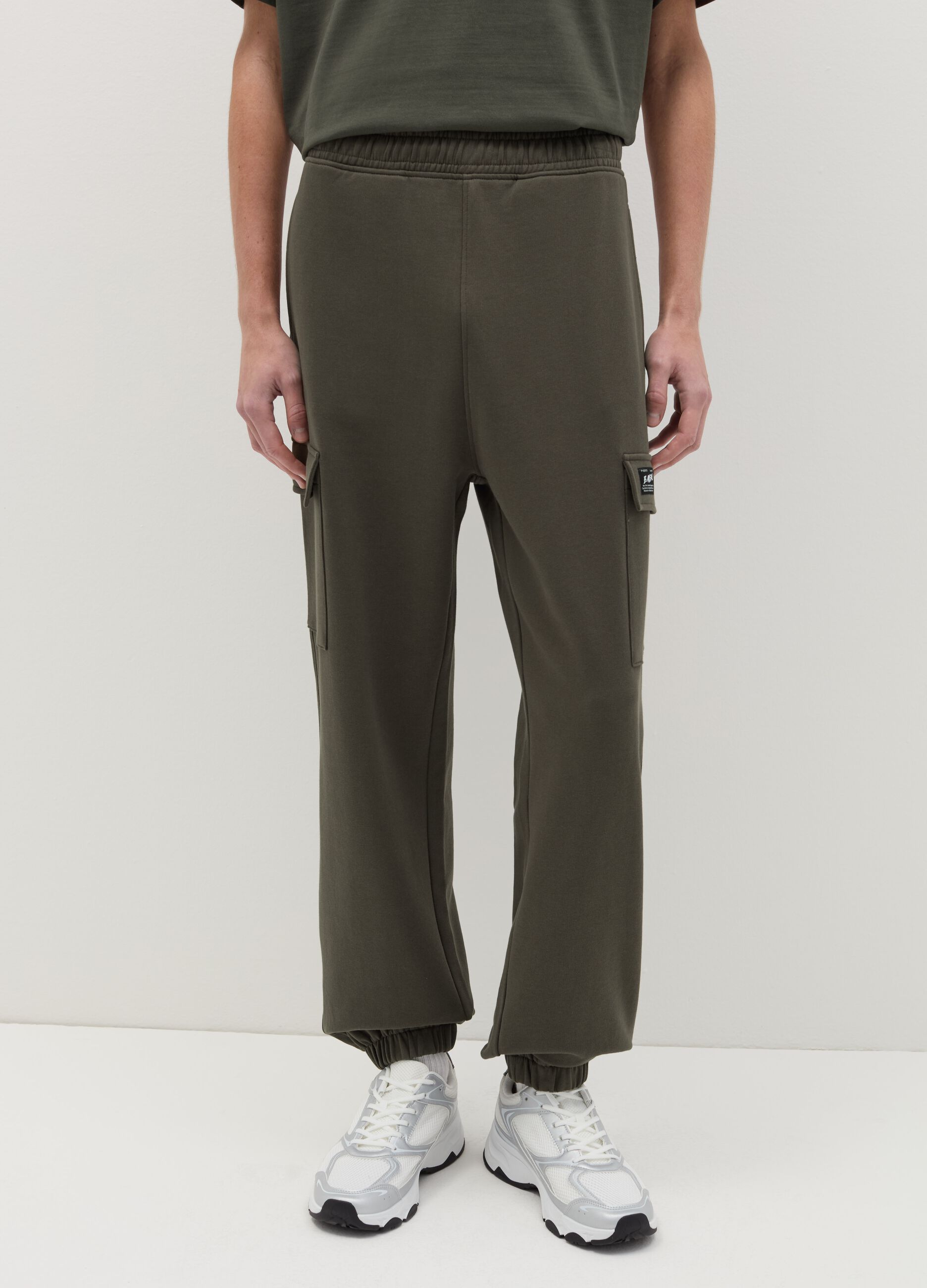 Cargo joggers with elasticated trims