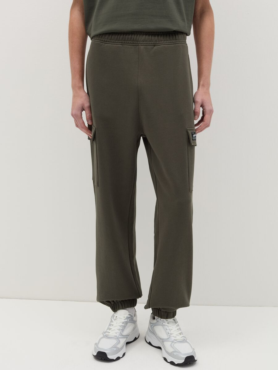 Cargo joggers with elasticated trims_1