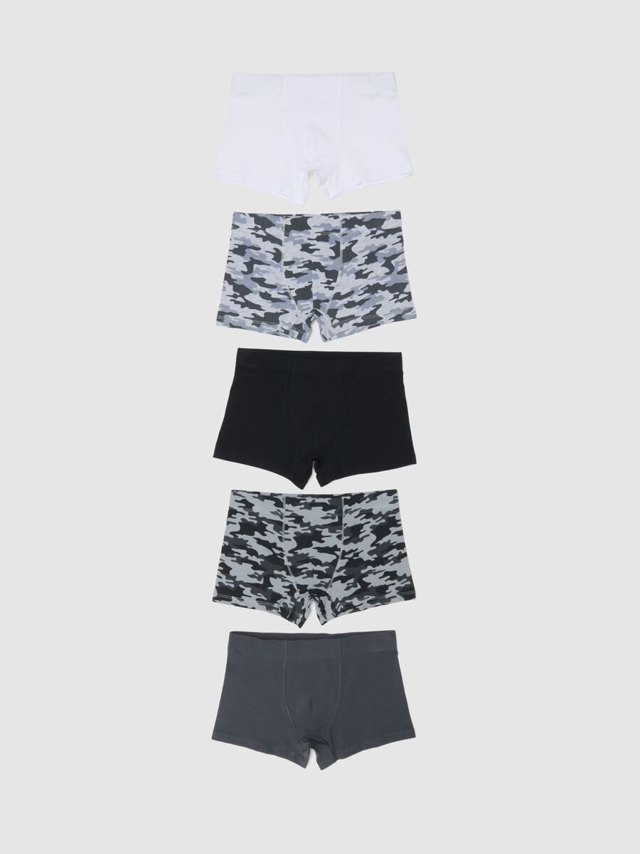 Multipack boxer in cotone elasticizzato multicolor da ragazzo_0